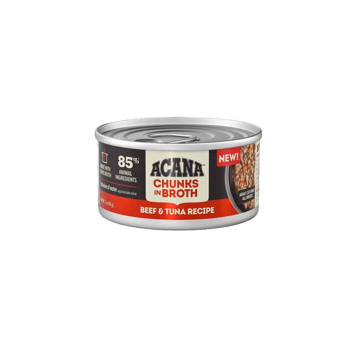 Acana Canned Food ACANA Cat Beef & Tuna Chunks in Broth 85g