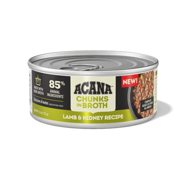 Acana Canned Food ACANA Cat Lamb & Kidney Chunks in Broth 155g