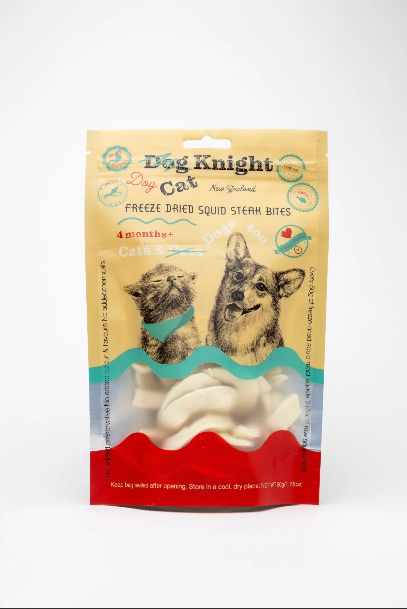 Dog Knight Treats Dog Knight Freeze Dried Squid Bites 50g