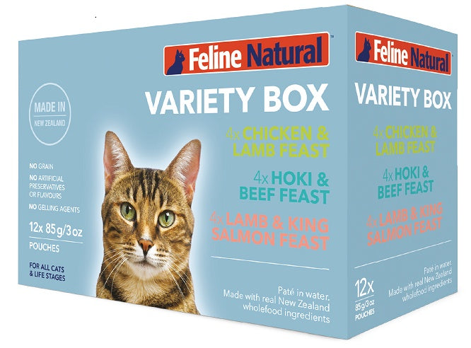 Feline Natural Canned Food Feline Naturals Mixed Flavour Variety Pack 12 x 85g