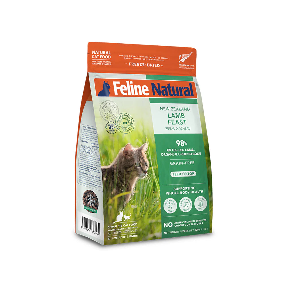 Feline Natural Freeze Dried 320g Feline Natural Freeze Dried Lamb Feast Cat Food