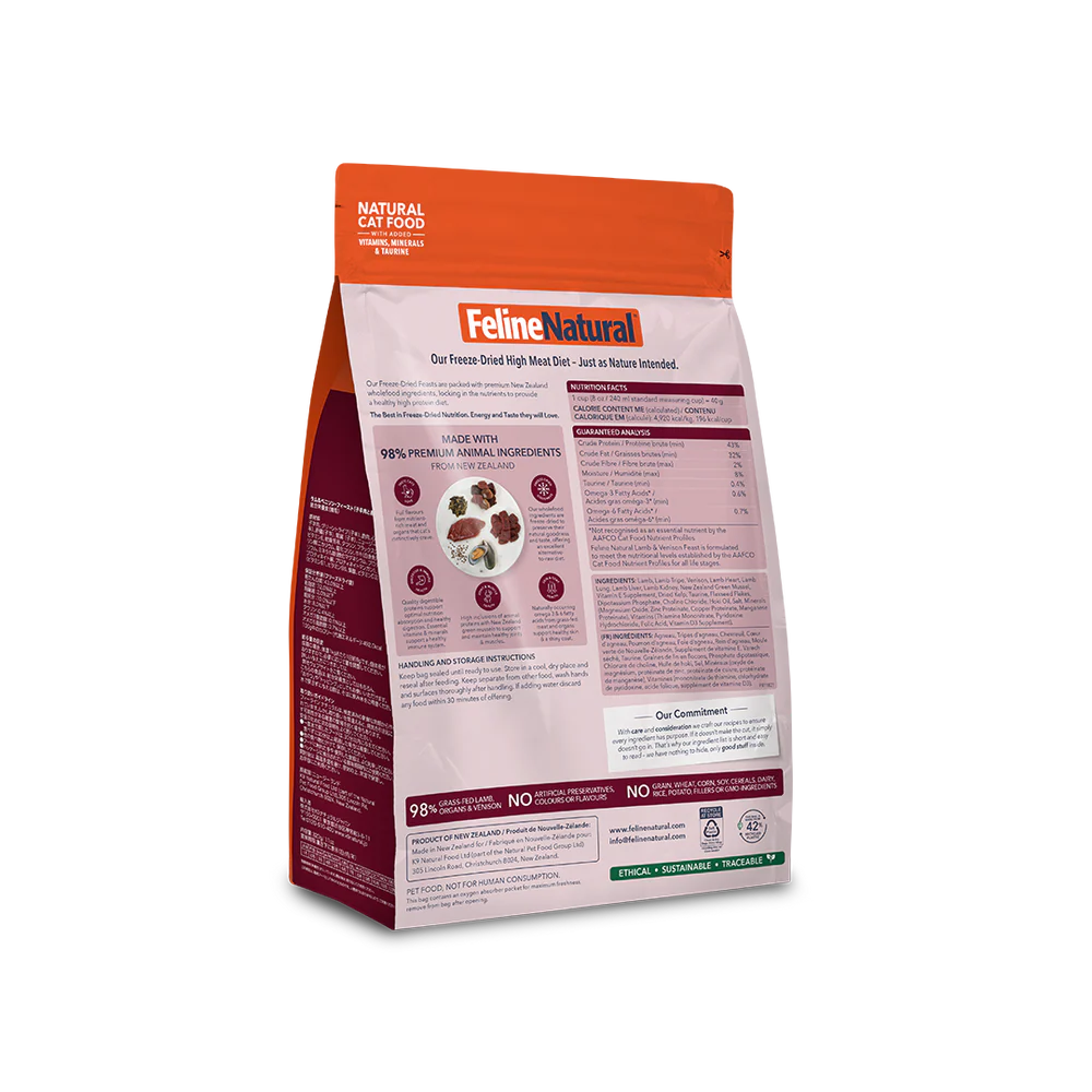 Feline Natural Freeze Dried Feline Natural Freeze Dried Lamb & Venison Feast Cat Food