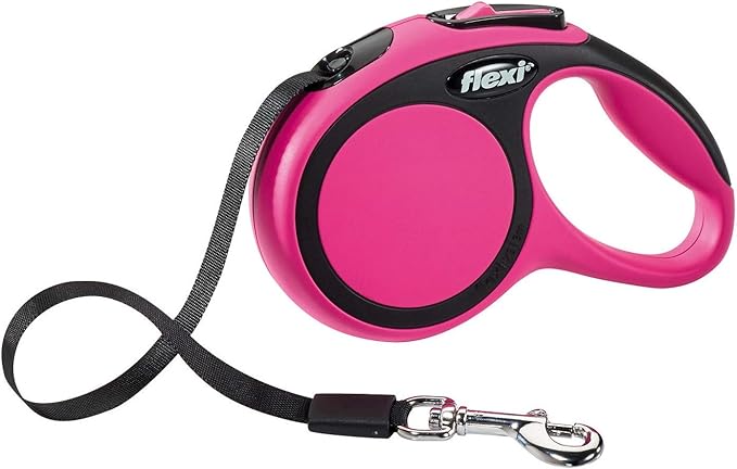 Flexi Collars / Leads Large / Dark Pink/Black Flexi New Comfort Tape Leash 5m