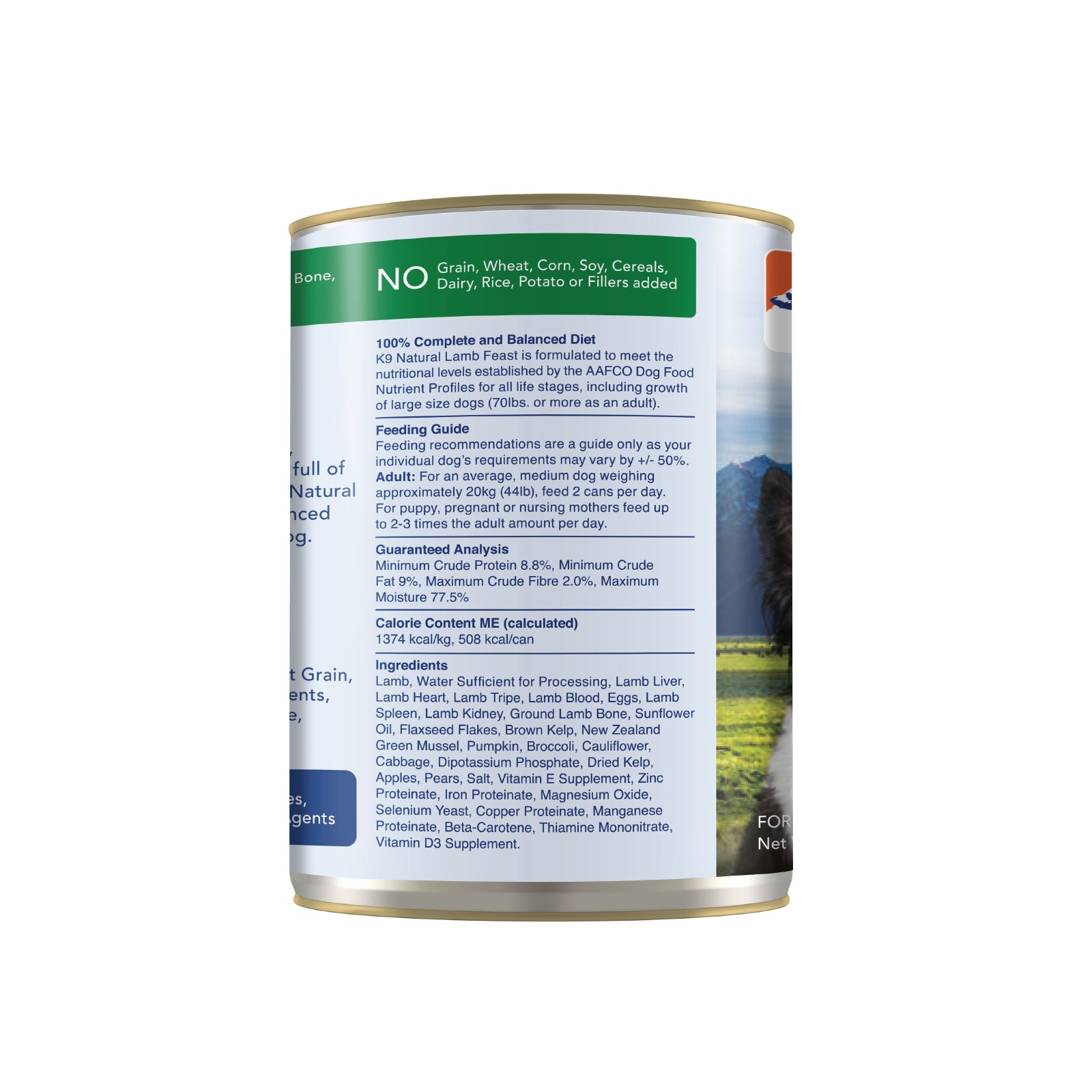 K9 Natural Canned Food K9 Canned Lamb Feast Dog 370g