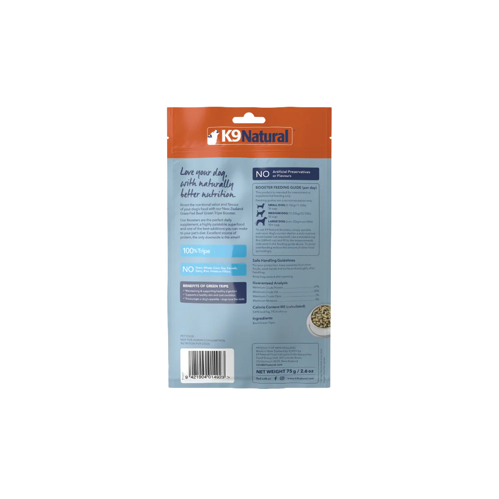 K9 Natural Freeze Dried K9 Natural Freeze Dried Beef Green Tripe Booster