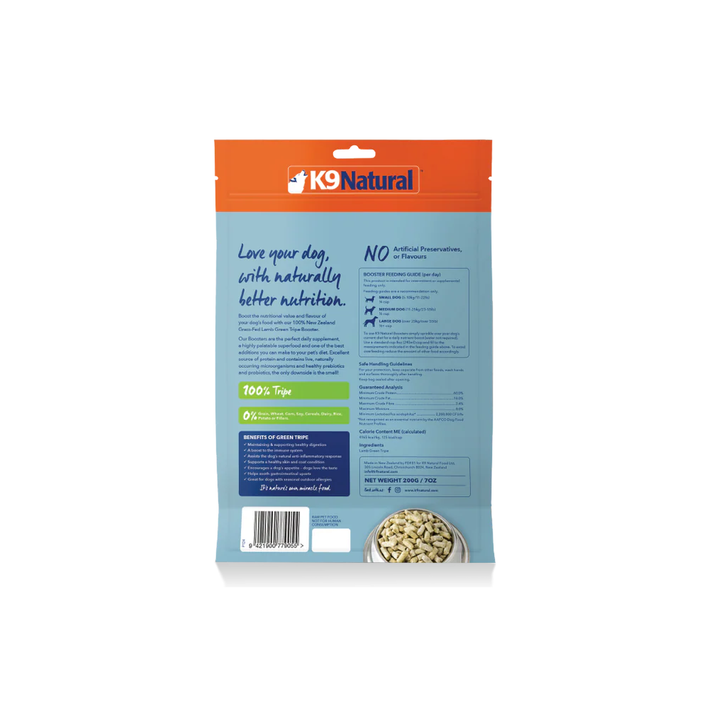 K9 Natural Freeze Dried K9 Natural Freeze Dried Lamb Green Tripe Booster
