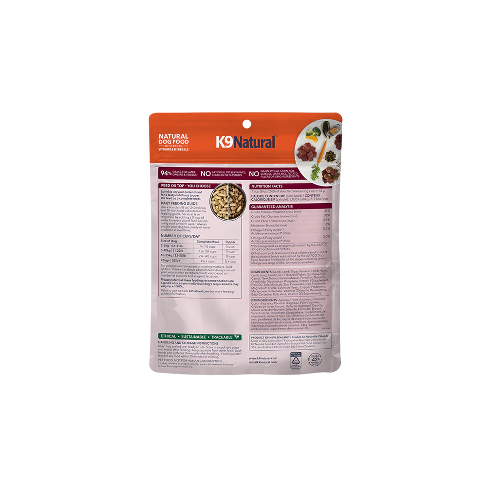 K9 Natural Freeze Dried K9 Natural Freeze Dried Lamb & Venison Feast Dog Food