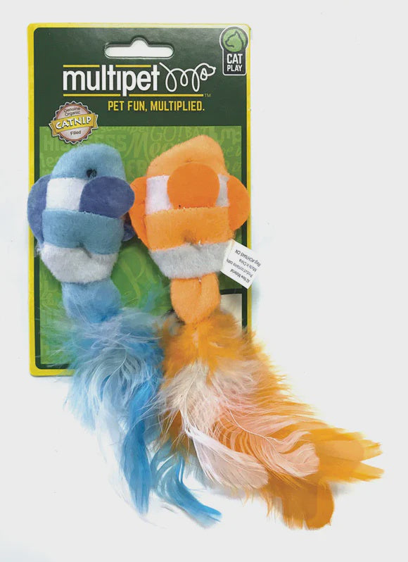 multipet Toys Clown Fish Cat Toy 2 Pack