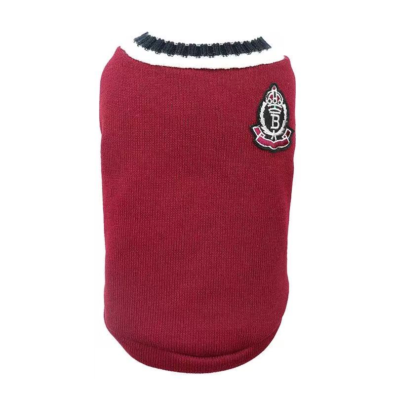 Not specified Apparel M / Red Pet Knitted V-Neck Sweater