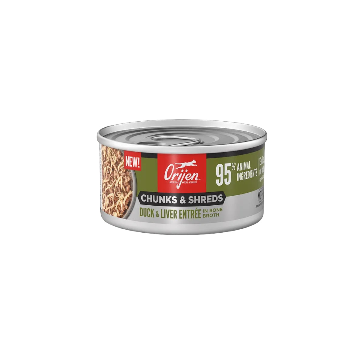 Orijen Canned Food Orijen Cat Duck & Liver, Chunks & Shreds in Bone Broth