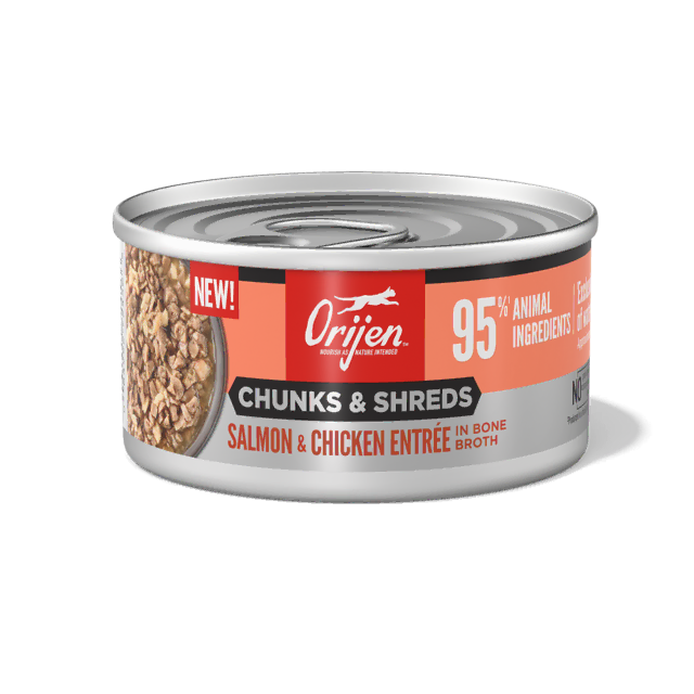Orijen Canned Food Orijen Cat Salmon & Chicken Entree, Chunks & Shreds in Bone Broth