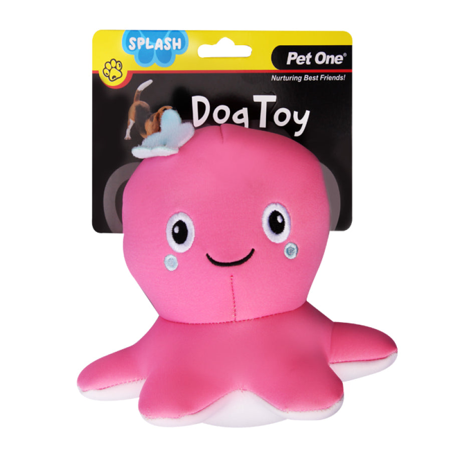 Pet One Toys Squeaky Octopus Splash Dog Toy
