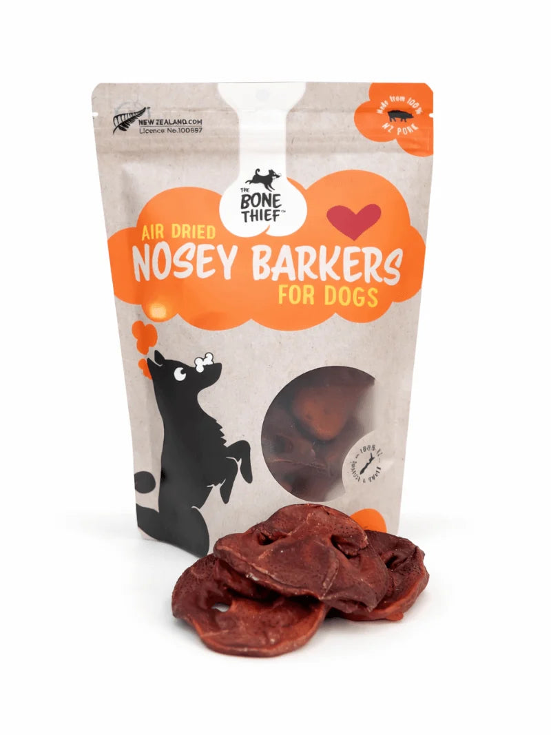 The Bone Thief Treats The Bone Thief Nosey Barkers Air Dried Pork Dog Treats
