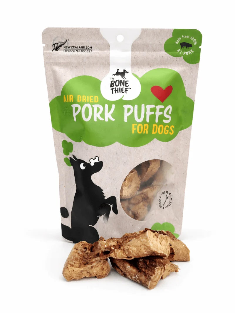 The Bone Thief Treats The Bone Thief Pork Puffs Air Dried Dog Treats