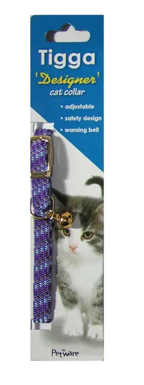 Tigga Collars / Leads Lavender Tigga Reflective Cat Collar