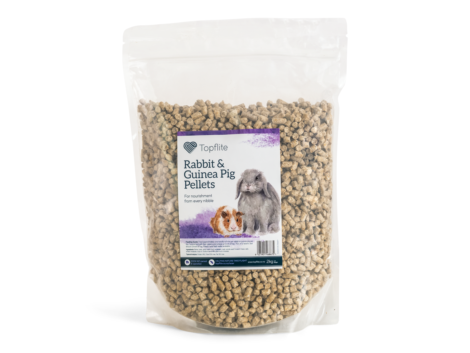 Topflite small animal Rabbit & Guinea Pig Pellets 2kg
