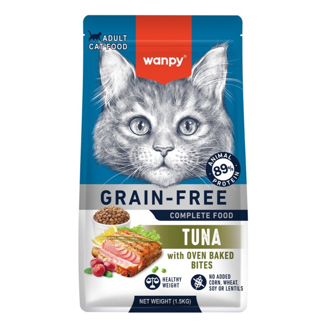 Wanpy Biscuits Wanpy Grain Free Tuna Recipe Cat Dry Food 1.5kg