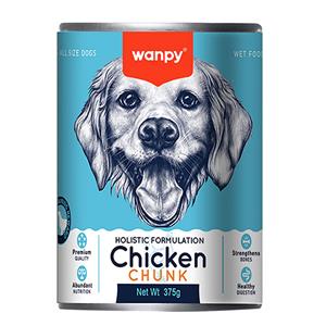 Wanpy Canned Food Wanpy Holistic Adult Chicken Chunk Canned Wet Dog Food 375g