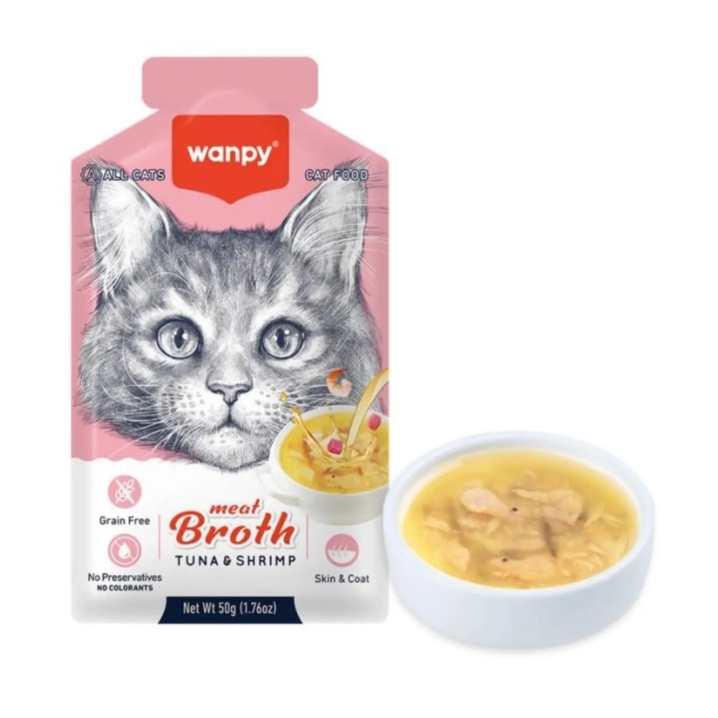 Wanpy Other Pet food Tuna & Shrimp Wanpy Meat Broth for Cats 50g