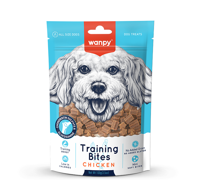 Wanpy Treats Wanpy Training Bites Chicken Dog Treats 100g