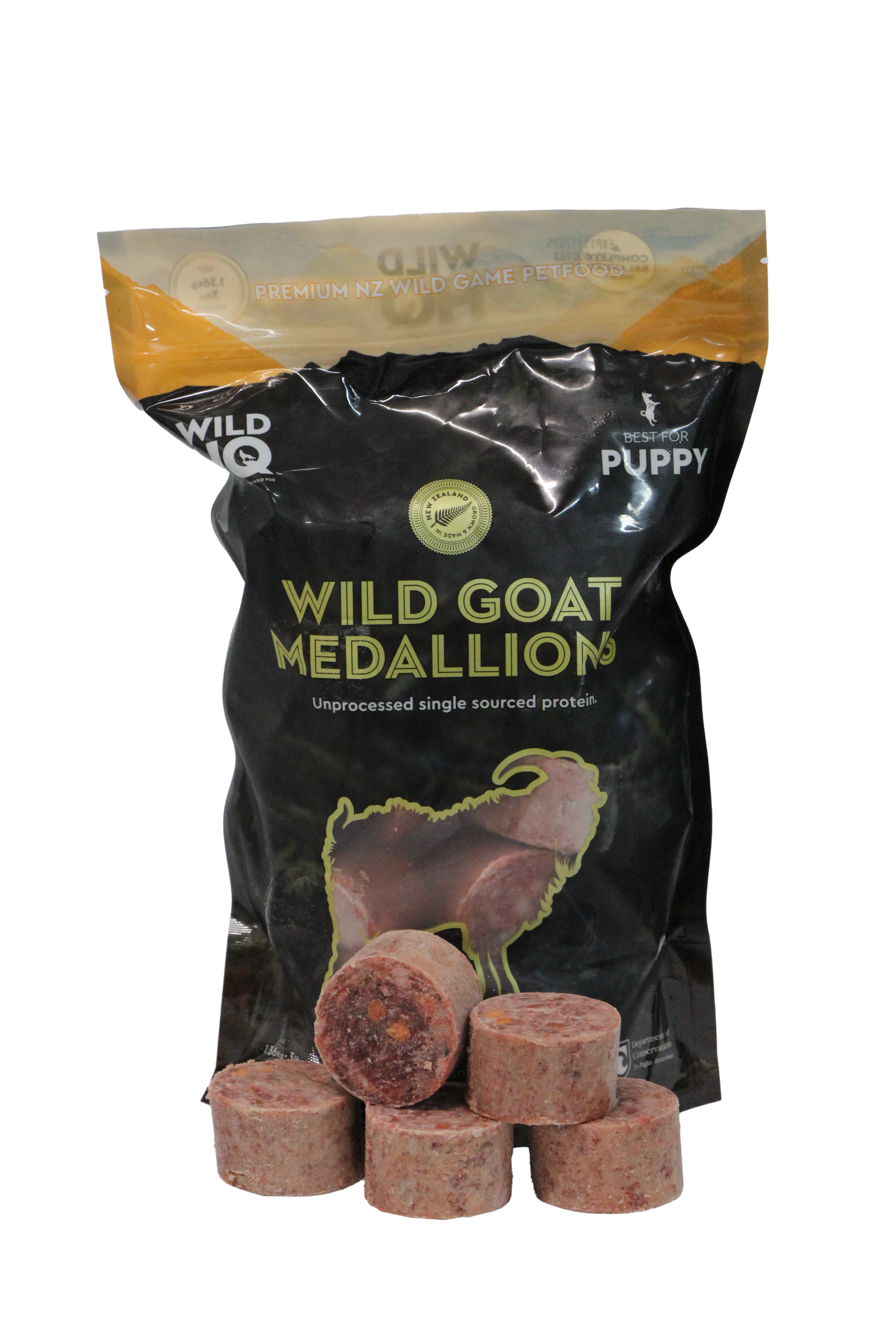 Wild HQ Frozen Food Wild HQ Wild NZ Goat Medallions Puppy 1.36kg