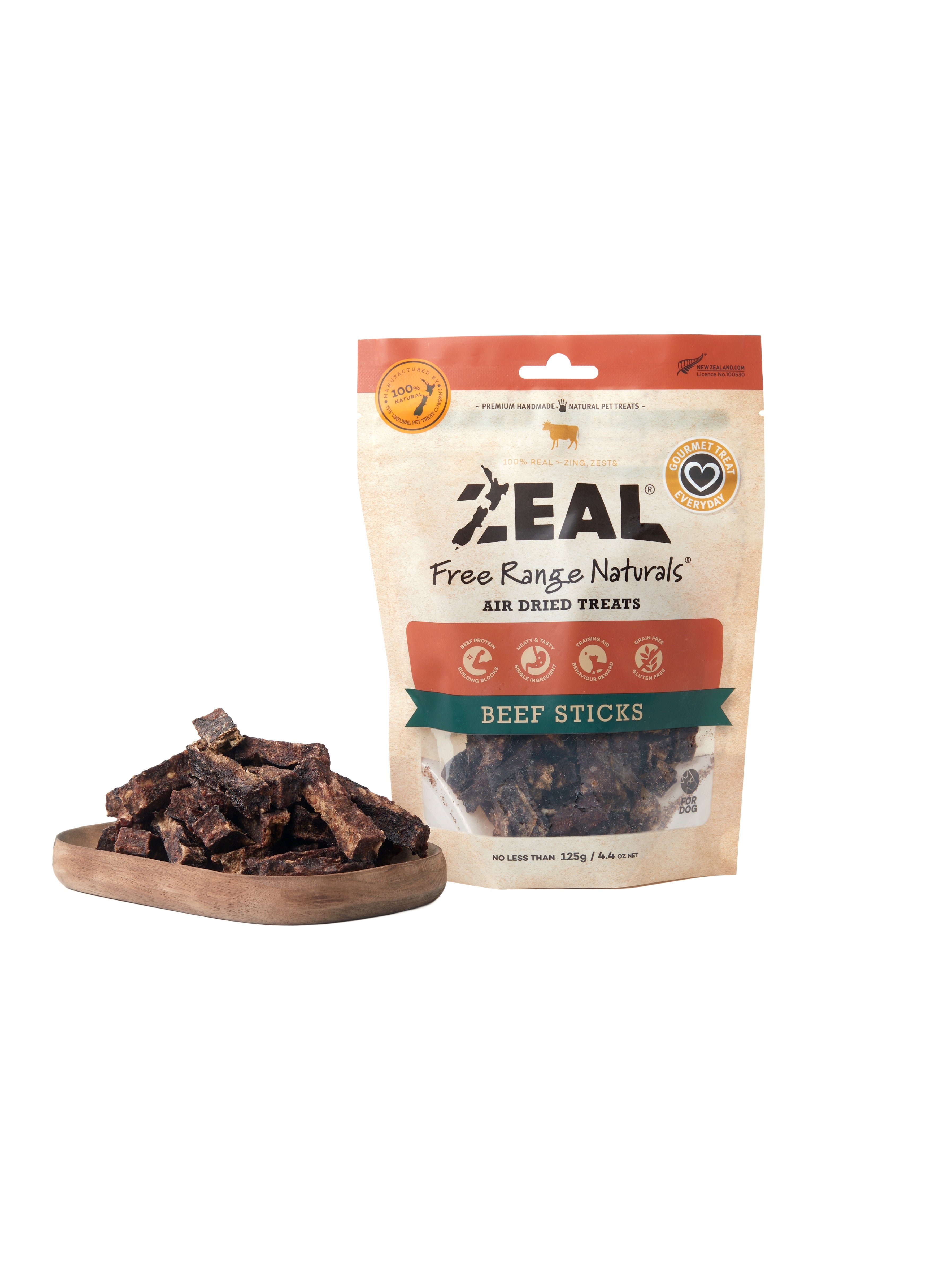 Zeal Treats Zeal Beef Sticks 125g