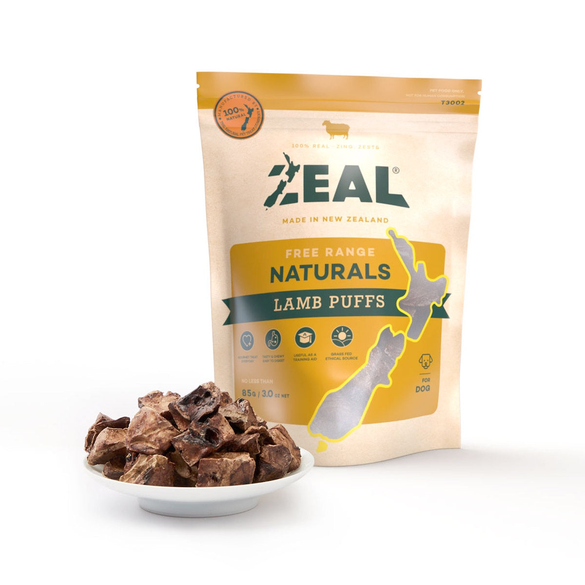 Zeal Treats Zeal Lamb Puffs 85g