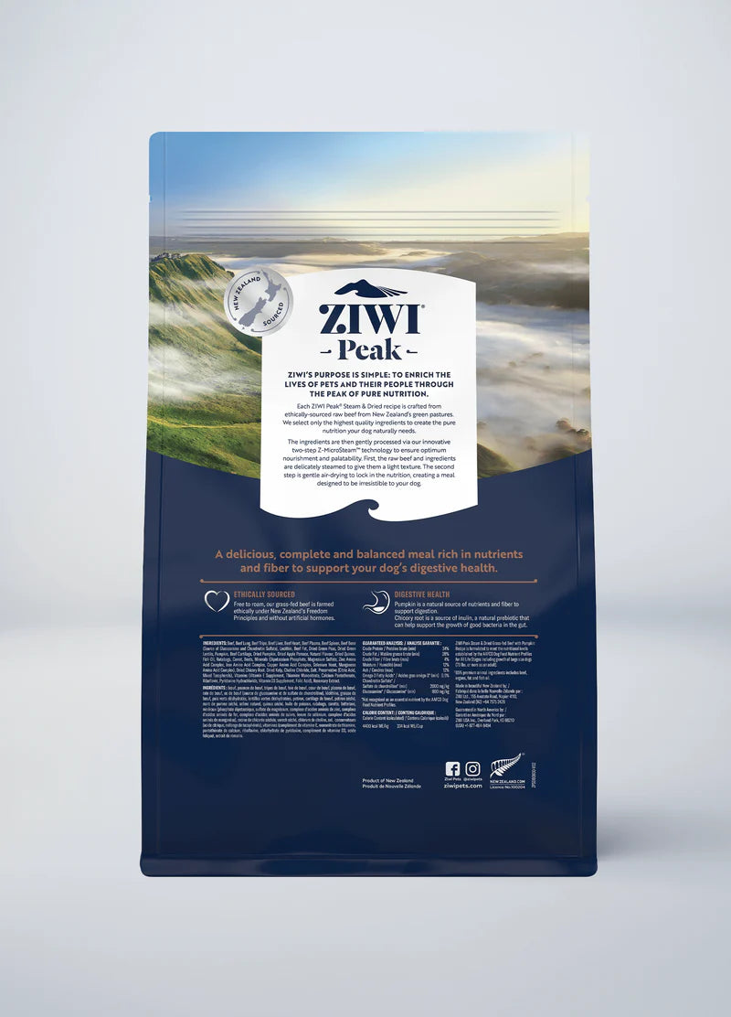 Ziwi Peak Biscuits Ziwi Peak Steam & Dried Beef Dog Food