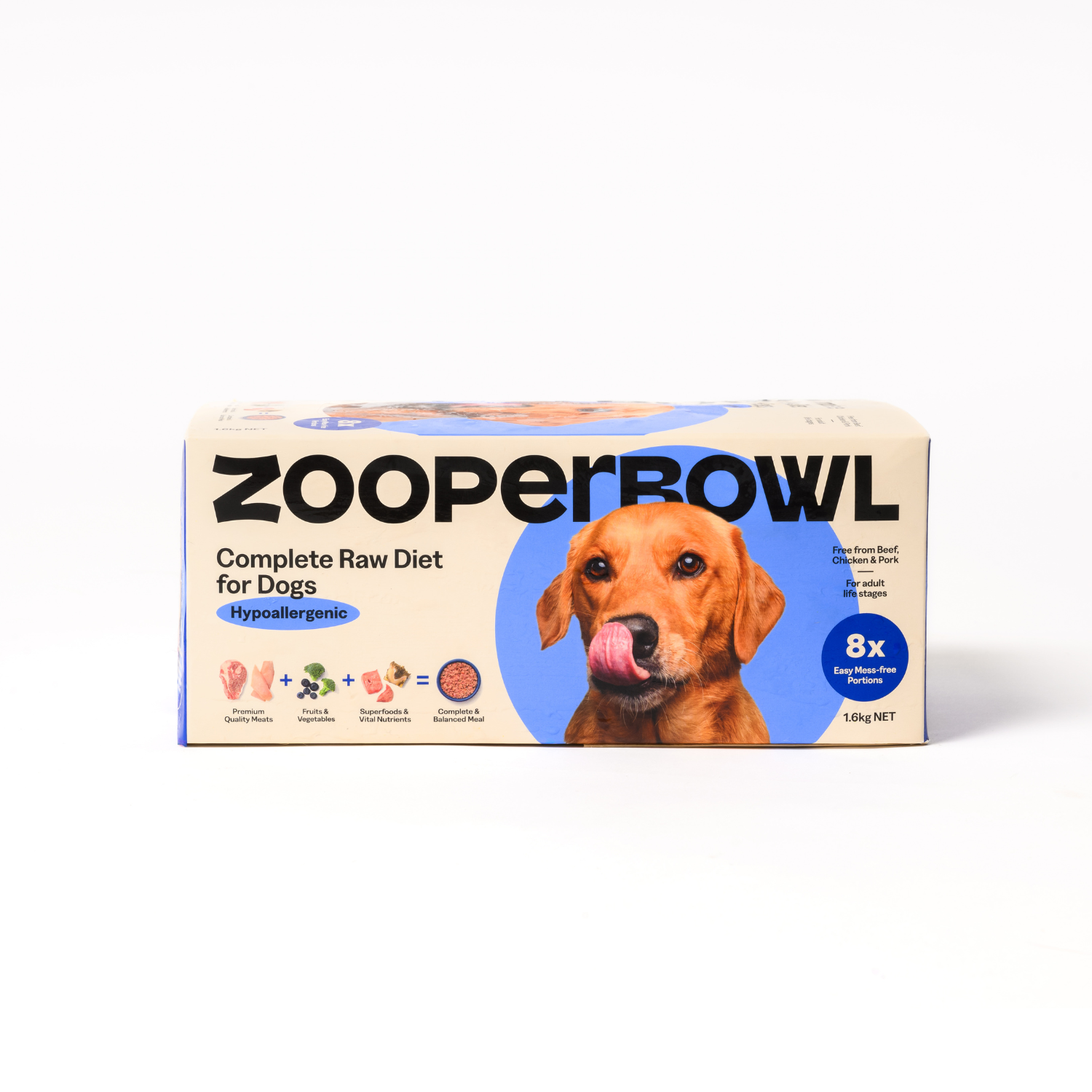 ZooperBowl Frozen Food ZooperBowl Complete Hypoallergenic Raw Diet for Dogs