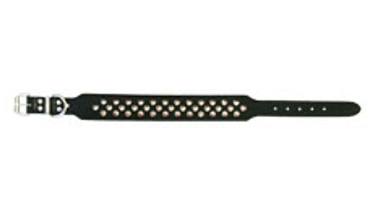 Beau Pets Collars / Leads Collar Black Triple Studded 43mm
