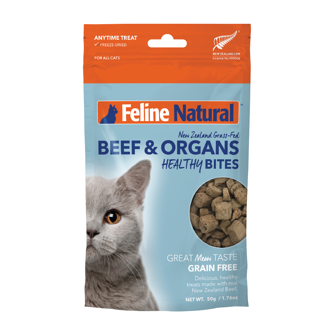 Feline Natural Treats Feline Natural Freeze Dried Beef Healthy Bites 50g