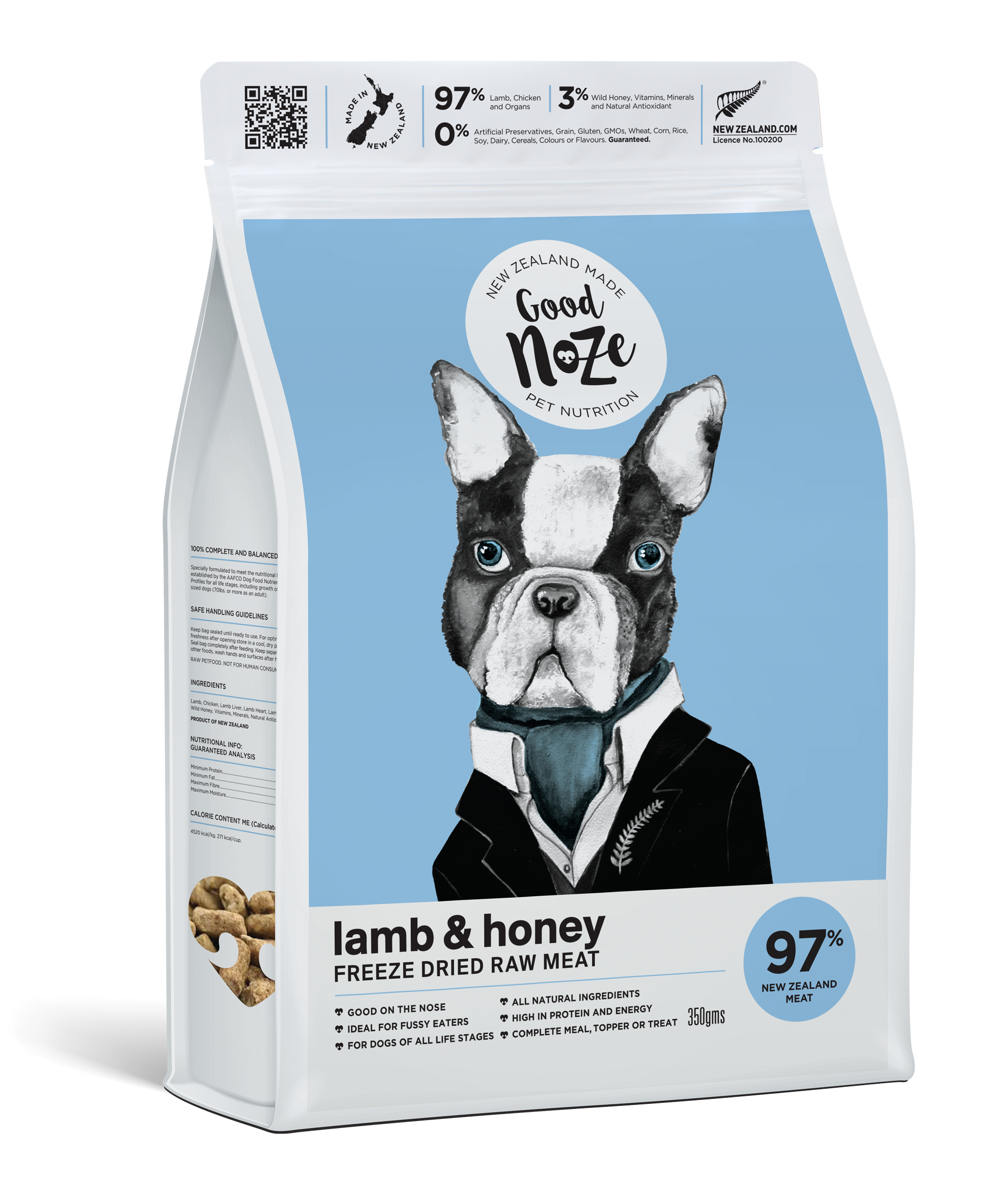 Good Noze Freeze Dried Good Noze Lamb & Honey Freeze Dried Dog Food 350g