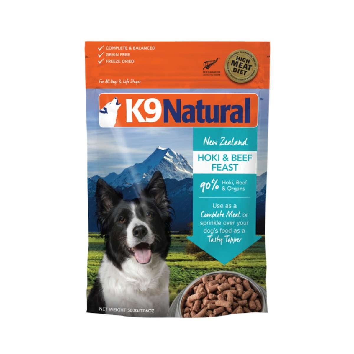 K9 Natural Freeze Dried 500g K9 Natural Freeze Dried Hoki and Beef Feast