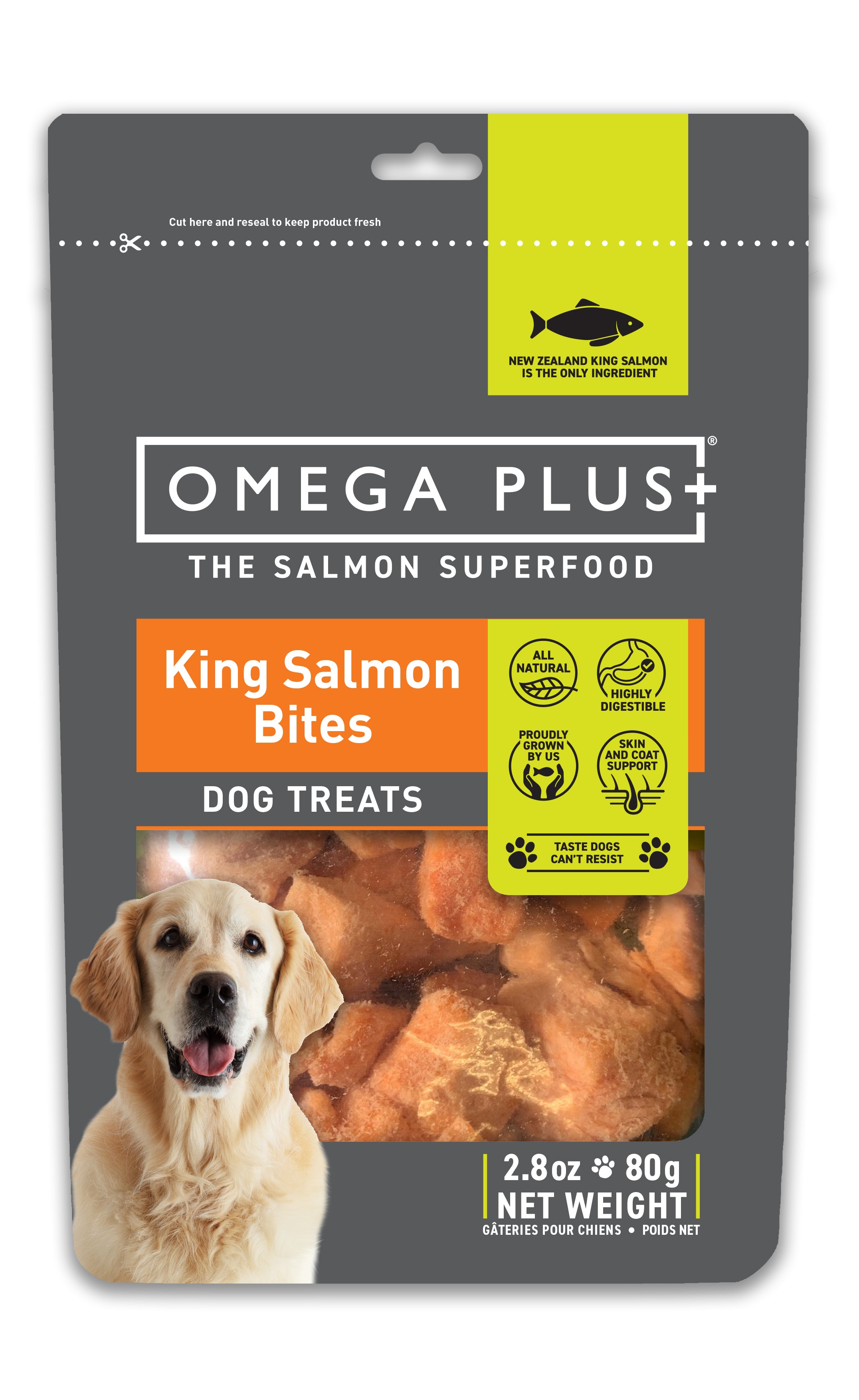omegaplus Treats OmegaPlus Dog Treat King Salmon Bites 80g