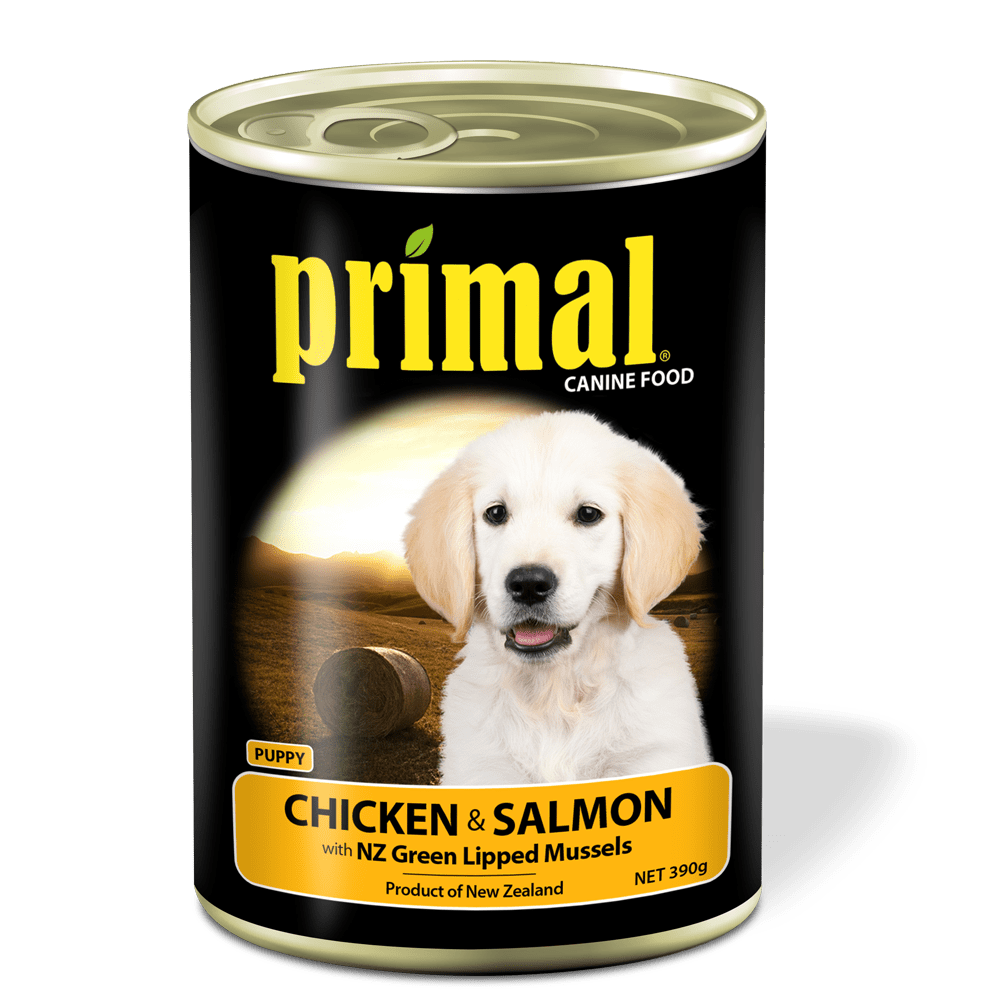 Primal Canned Food Primal Puppy Dog Food  Chicken & Salmon 390g Tin