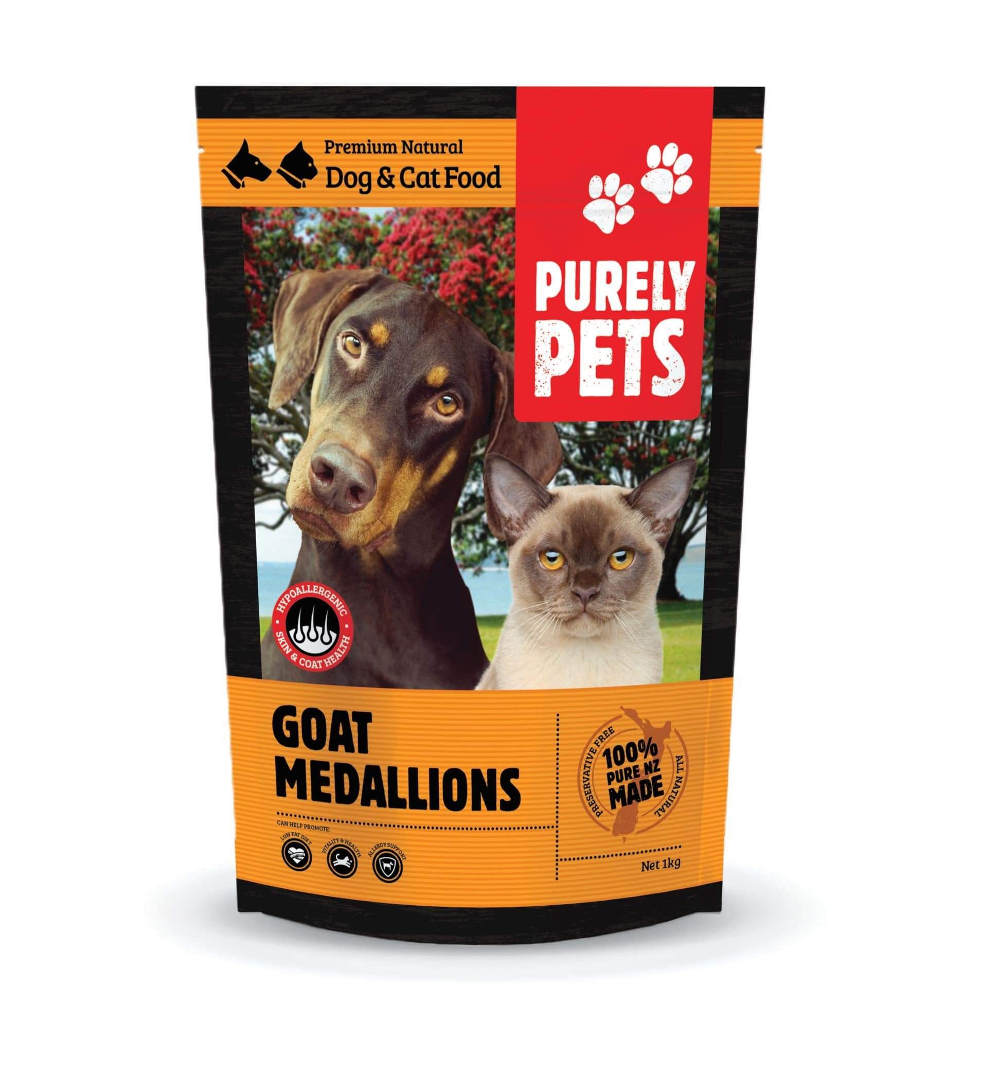 Purely Pets Frozen Food Purely Pets Goat Medallions 1kg