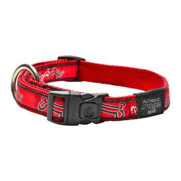 Rogz Collars / Leads Red Bones Rogz Collar Fancy Dress L 34-56cm