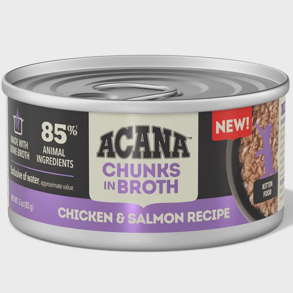 Acana Canned Food ACANA Kitten Chicken & Salmon Chunks in Broth 85g