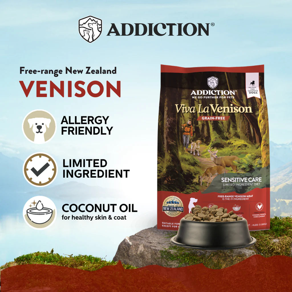 Addiction Biscuits Addiction  Viva La Venison Grain Free Dog Food