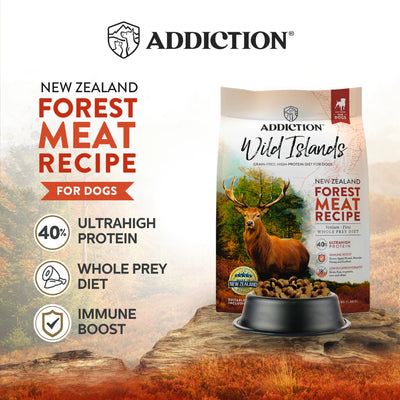 Addiction Biscuits Addiction Wild Island - Forest Meat Recipe  Venison First Dog Food 1.8kg