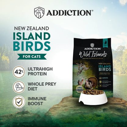 Addiction Biscuits Addiction Wild Islands - Birds, Duck, Turkey & Chicken Cat Food 1.8kg