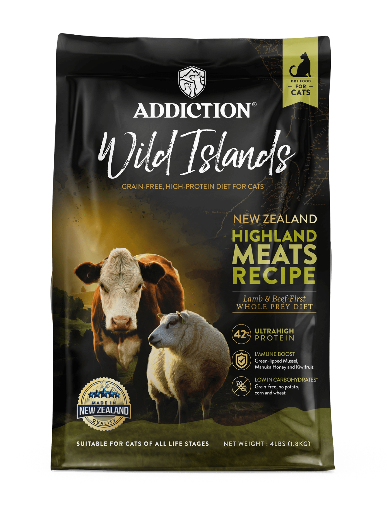 Addiction Biscuits Addiction Wild Islands - Highland Meats Cat Foods 1.8kg