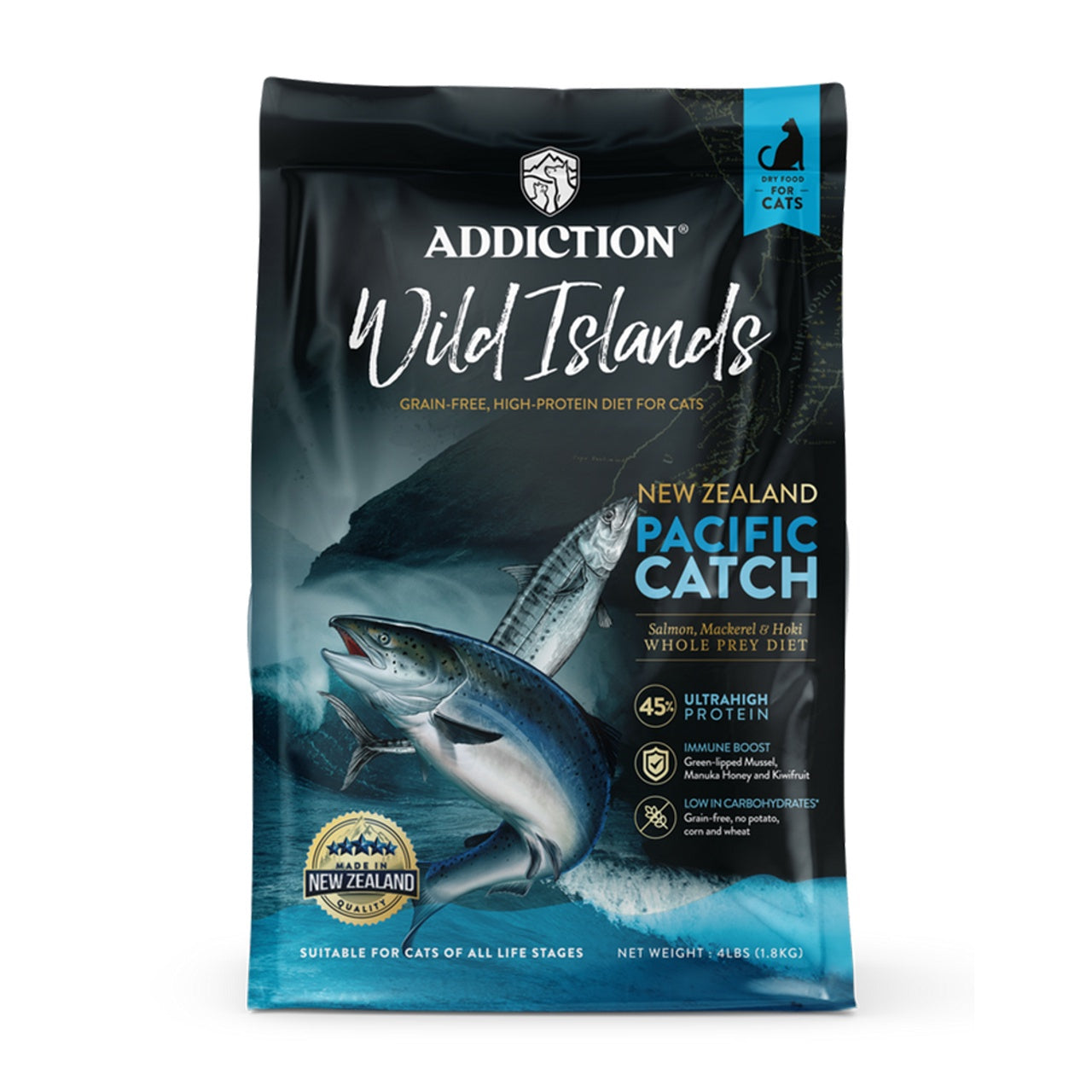 Addiction Biscuits Addiction Wild Islands - Pacific Catch Cat Food 1.8kg