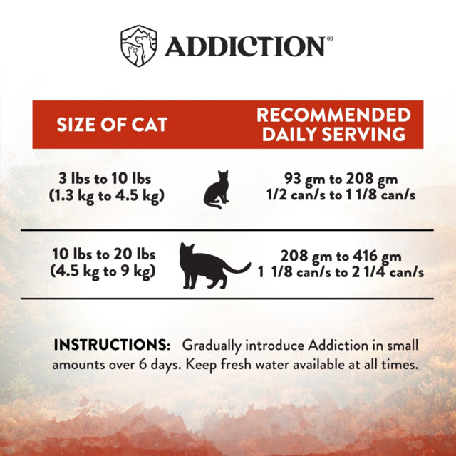 Addiction Canned Food Addiction Wild Island - Forest Meat Venison & Beef Wet Cat Food 185g