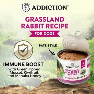 Addiction Canned Food Addiction Wild Island Grassland Rabbit Recipe Dog Wet Foods 185g