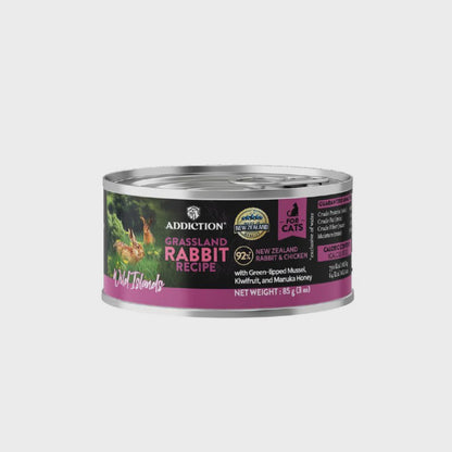 Addiction Canned Food Addiction Wild Island Grassland Rabbit Recipe Wet Cat Foods 85g