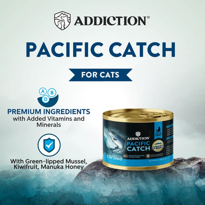 Addiction Canned Food Addiction Wild Island Pacific Catch Wet Cat Food 185g