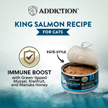 Addiction Canned Food Addiction Wild Islands King Salmon Recipe Wet Cat Foods 85g