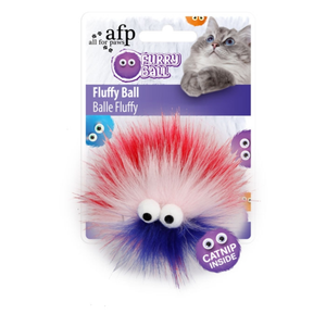 AFP Toys Fluffy Ball Red APF Furry Fluffy Cat Ball