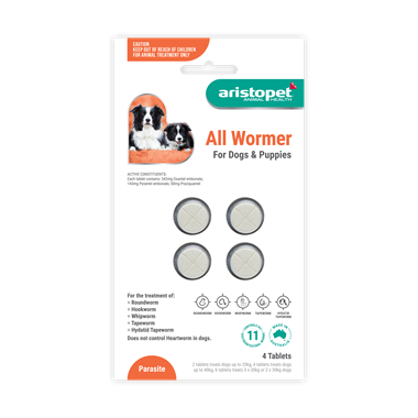 Aristopet wormers All Wormer for Dogs & Puppies 4 Pack
